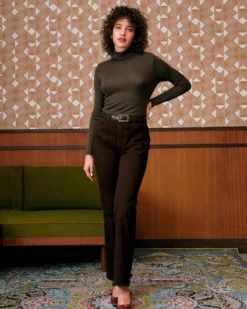 The Solid High Waisted Flare Jeans -Deals Dress N Swimwear Store RIHOAS4431