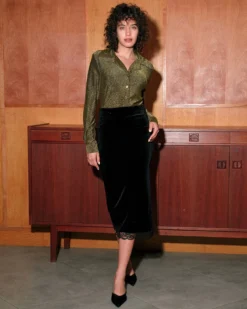 The Collared Button Front Glitter Blouse 8 The Collared Button Front Glitter Blouse -Deals Dress N Swimwear Store RIHOAS6724