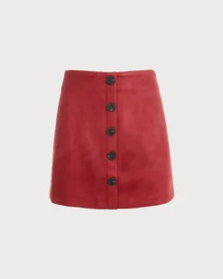 The Solid High Waisted Suede Mini Skirt 13 The Solid High Waisted Suede Mini Skirt -Deals Dress N Swimwear Store RW07281