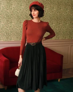 The Solid Puff Sleeve Slim-fitting Knit Top -Deals Dress N Swimwear Store ad681c24905d84061c1ae5fb8b1c1f6a