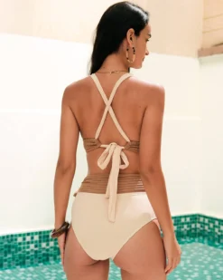 High Waisted Textured Knotted Bikini Bottom -Deals Dress N Swimwear Store bikini bottoms high waisted textured knotted bikini bottom 37512092385493