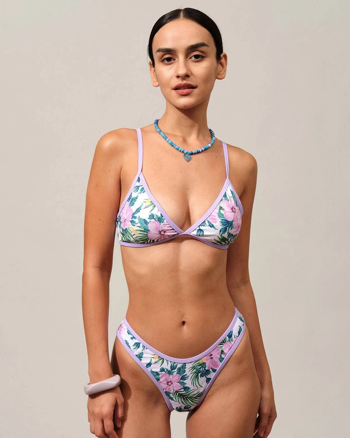 The Floral Middle Waist Bikini Bottom 2 The Floral Middle Waist Bikini Bottom - Image 2