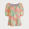 The Color Block Floral Blouses