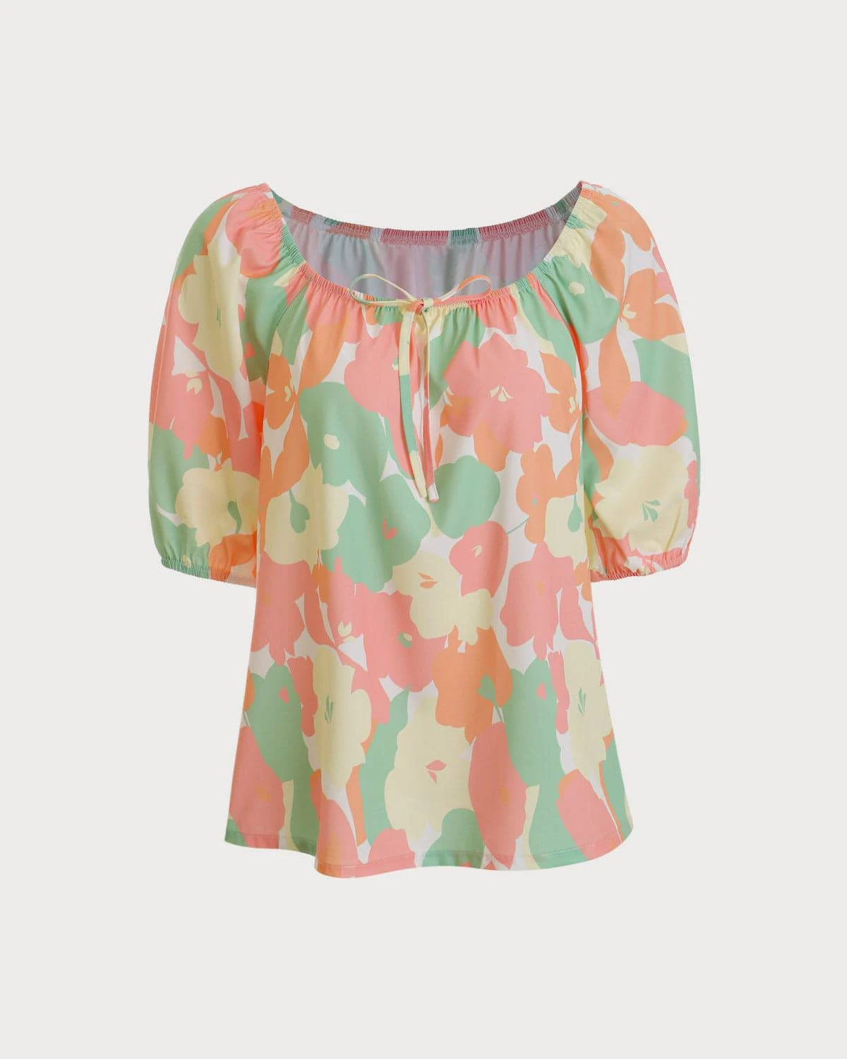 The Color Block Floral Blouses 1 The Color Block Floral Blouses