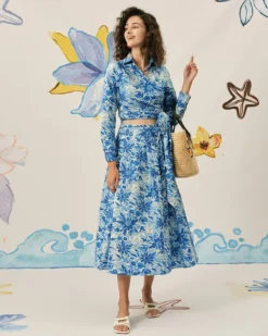 The Floral Wrap Long Sleeve Blouse -Deals Dress N Swimwear Store blouses the floral wrap long sleeve blouse 38076275917013