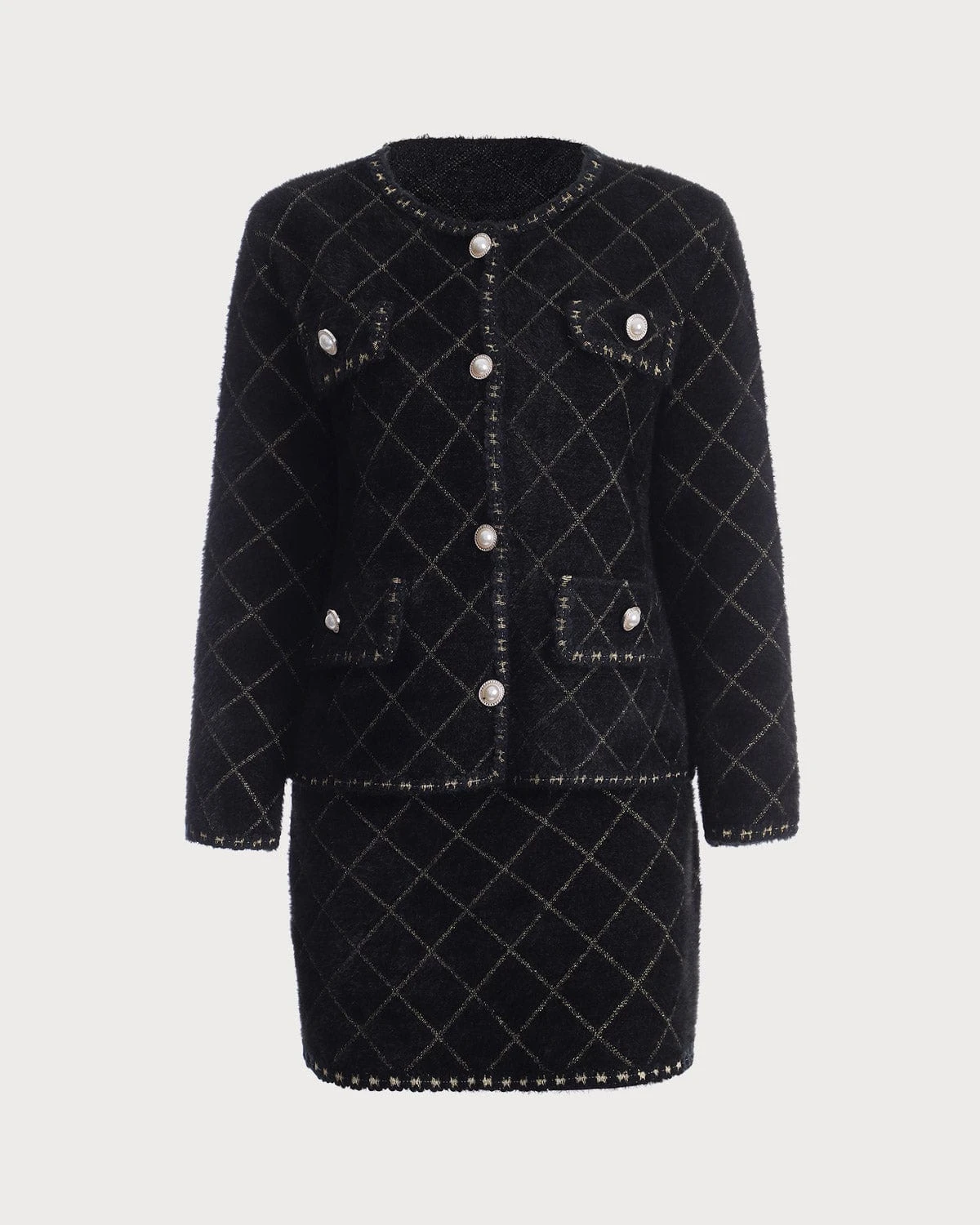 The Argyle Cardigan And Mini Skirt Set 7 The Argyle Cardigan And Mini Skirt Set - Image 7