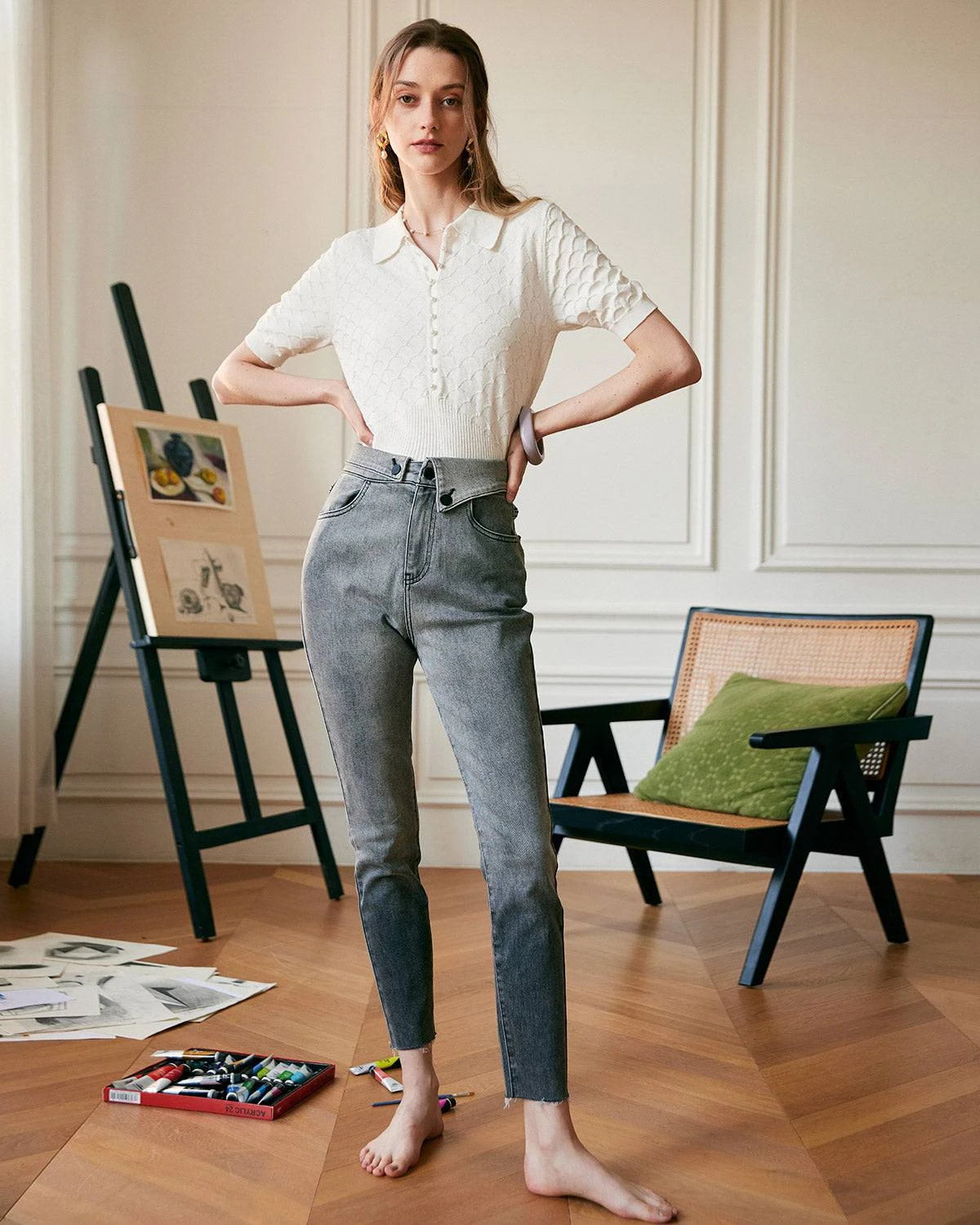 Ombre Asymmetrical Jeans 4 Ombre Asymmetrical Jeans - Image 4