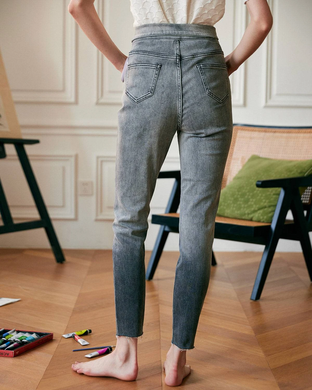 Ombre Asymmetrical Jeans 5 Ombre Asymmetrical Jeans - Image 5