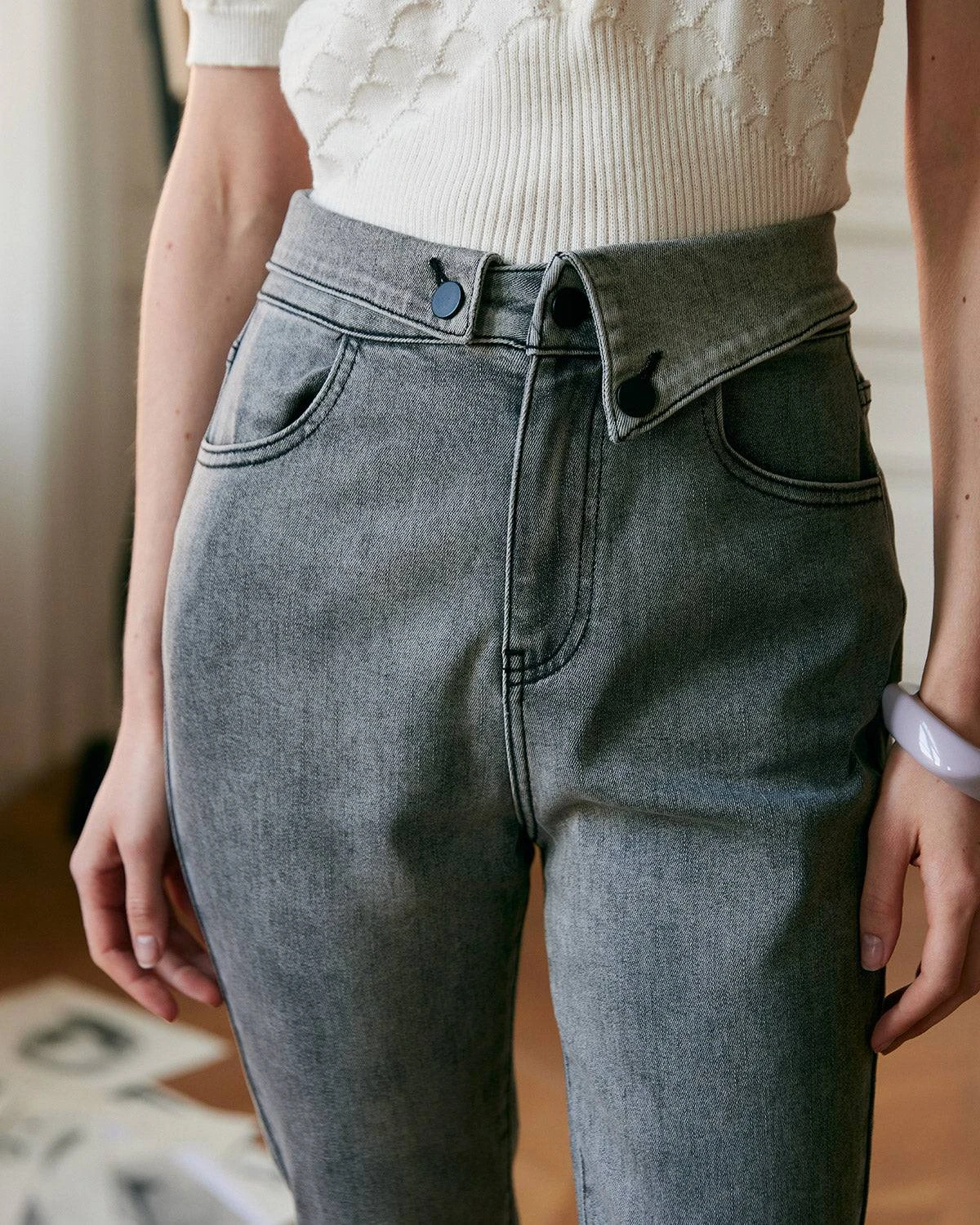 Ombre Asymmetrical Jeans 2 Ombre Asymmetrical Jeans - Image 2