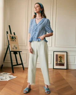 The Premium-fabric Wide-leg Crop Jeans -Deals Dress N Swimwear Store jeans the premium fabric wide leg crop jeans 37400311333077