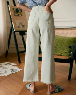 The Premium-fabric Wide-leg Crop Jeans -Deals Dress N Swimwear Store jeans the premium fabric wide leg crop jeans 37400311398613