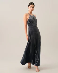 The Criss-cross Backless Velvet Maxi Dress -Deals Dress N Swimwear Store maxi dresses the criss cross backless velvet maxi dress 38315261526229