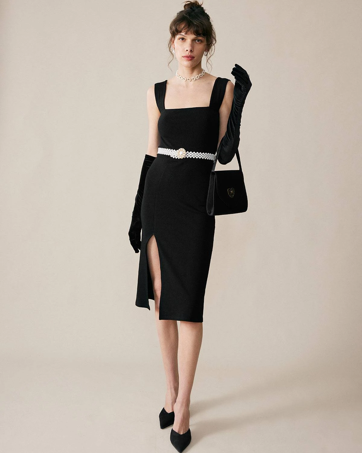 Square Neck Backless Midi Dress 3 Square Neck Backless Midi Dress - Image 3