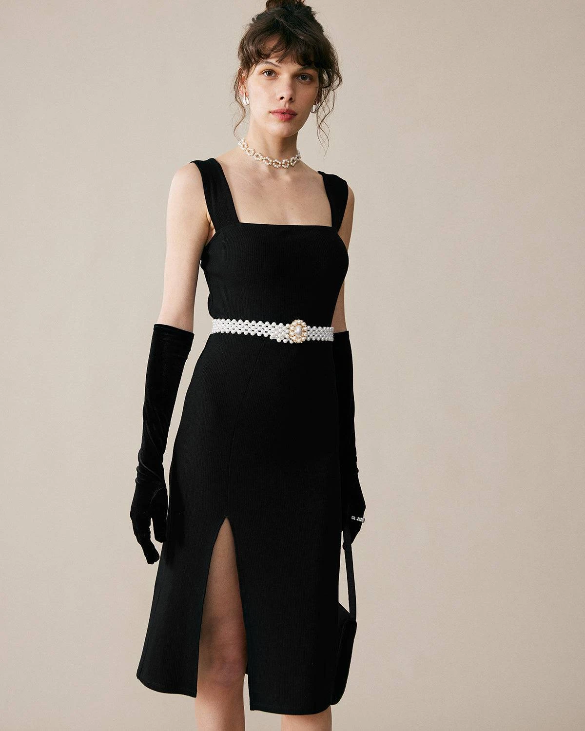 Square Neck Backless Midi Dress 1 Square Neck Backless Midi Dress