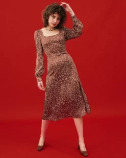 The Polka Dot Square Neckline Dress -Deals Dress N Swimwear Store midi dresses the polka dot square neckline dress 36596231667925