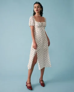 The Short Sleeve Floral Ruched Midi Dress 8 The Short Sleeve Floral Ruched Midi Dress -Deals Dress N Swimwear Store midi dresses the short sleeve floral ruched midi dress 37376878608597