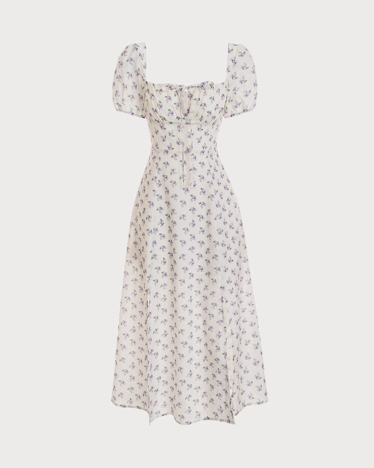 The Short Sleeve Floral Ruched Midi Dress 6 The Short Sleeve Floral Ruched Midi Dress - Image 6