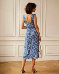 The Single-breasted Floral Midi Dress -Deals Dress N Swimwear Store midi dresses the single breasted floral midi dress 37777170235605