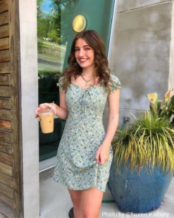 The Ruffle Edge Floral Mini Dress -Deals Dress N Swimwear Store mini dresses the ruffle edge floral mini dress 37569881571541