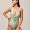 The Tie Front Cutout One-Piece Swimsuit