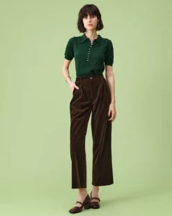 The High Waisted Pleated Wide Leg Pants -Deals Dress N Swimwear Store rihoas13792 495043