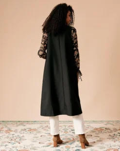 The Sleeveless Single-breasted Longline Waistcoat -Deals Dress N Swimwear Store rihoas176589