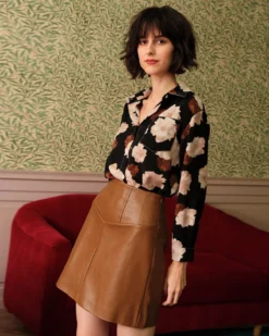 The High Waisted PU Leather A-line Mini Skirt -Deals Dress N Swimwear Store rihoas6078