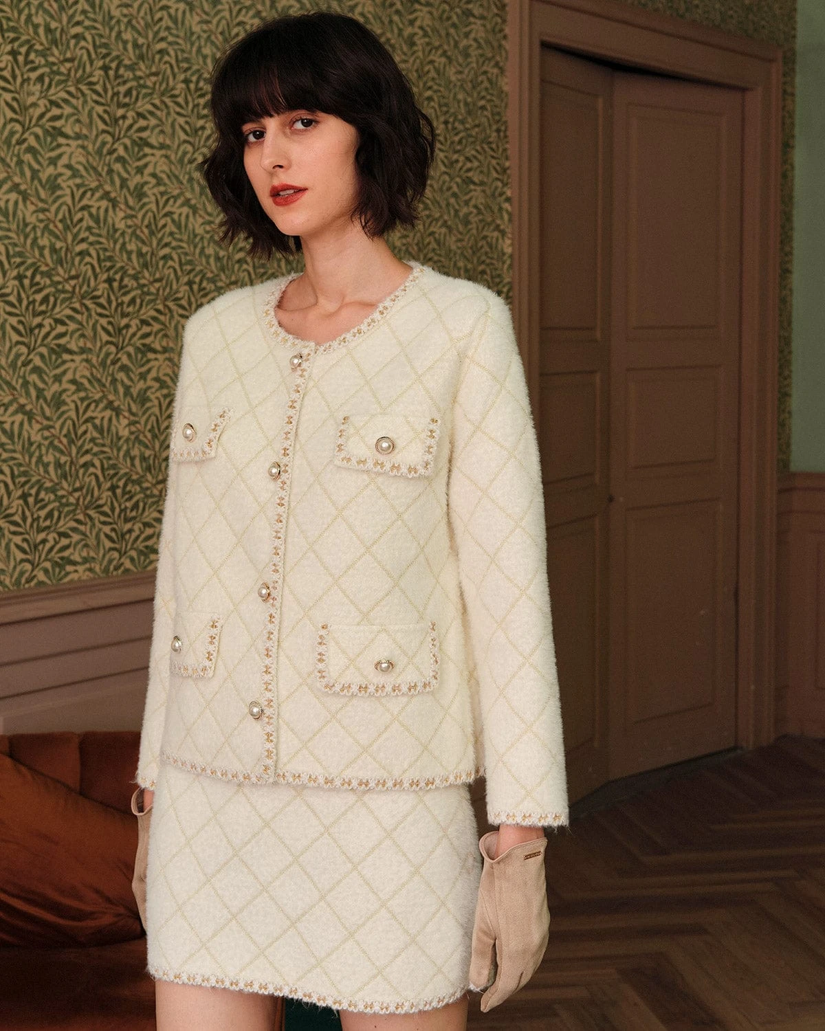 The Argyle Cardigan And Mini Skirt Set 9 The Argyle Cardigan And Mini Skirt Set - Image 9