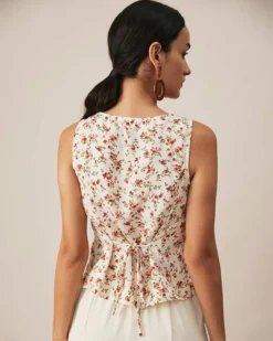 The Sleeveless Floral Shirt 8 The Sleeveless Floral Shirt -Deals Dress N Swimwear Store shirts the sleeveless floral shirt 36755059146965