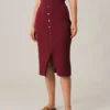 The Button Knit Bodycon Skirt
