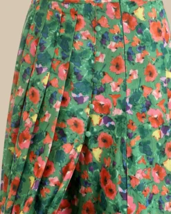The Green Pleated Floral Skirt 9 The Green Pleated Floral Skirt -Deals Dress N Swimwear Store skirts the pleated floral skirt 36348951232725