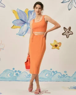 The Solid Color Ribbed Knit Tie Skirt 8 The Solid Color Ribbed Knit Tie Skirt -Deals Dress N Swimwear Store skirts the solid color ribbed knit tie skirt 37929565126869