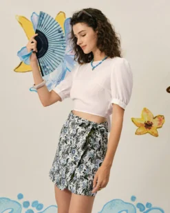 The Tie-waist Jacquard Skirt 8 The Tie-waist Jacquard Skirt -Deals Dress N Swimwear Store skirts the tie waist jacquard skirt 37929568927957