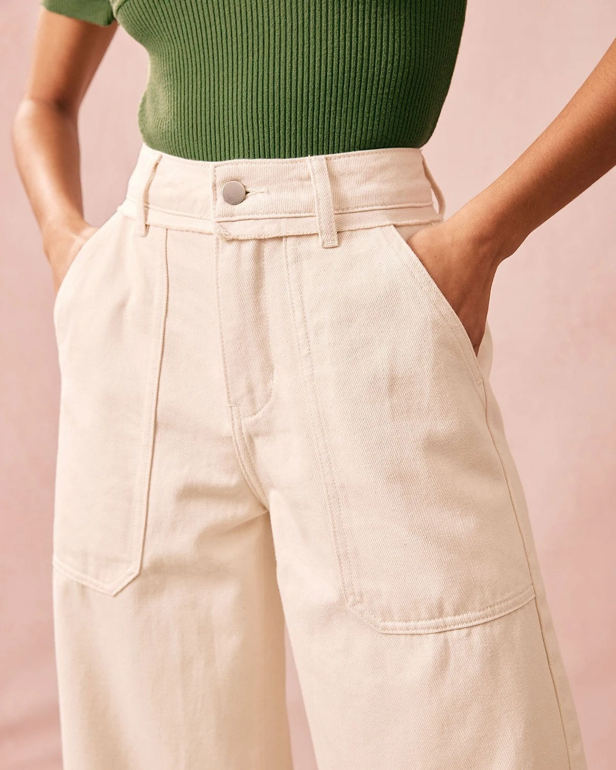 The White High Waisted Wide Leg Jeans 2 The White High Waisted Wide Leg Jeans - Image 2
