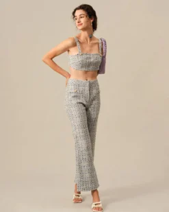 The Plaid Tweed Crop Tank Top 8 The Plaid Tweed Crop Tank Top -Deals Dress N Swimwear Store tanks the plaid tweed crop tank top 37949777707221