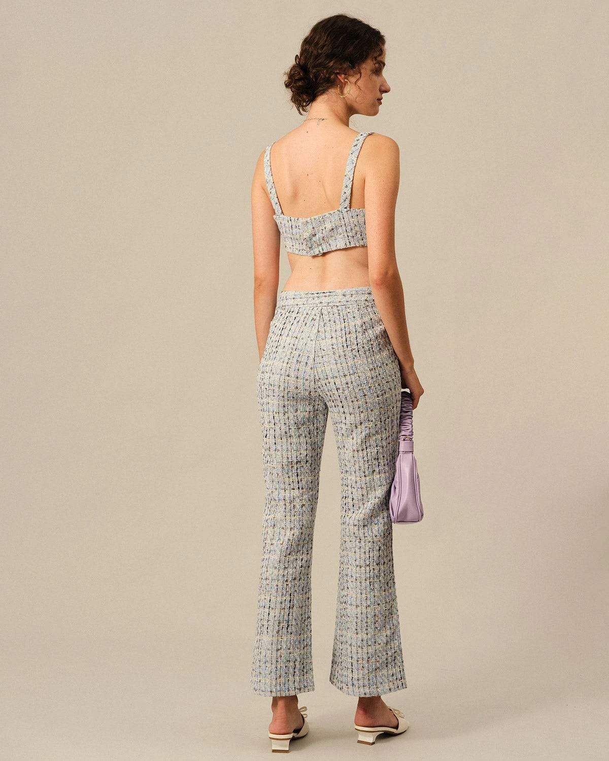 The Plaid Tweed Crop Tank Top 5 The Plaid Tweed Crop Tank Top - Image 5