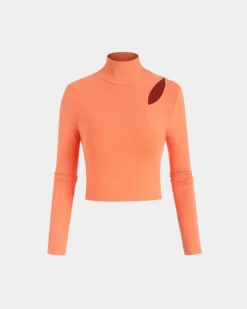 The Mock Neck Cutout Tee -Deals Dress N Swimwear Store tees the mock neck cutout tee 36438689022165