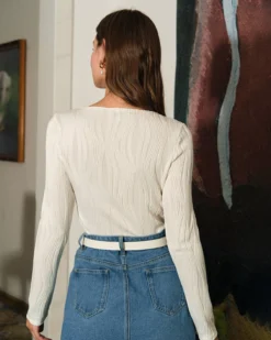 The White Water Ripple Textured Tee -Deals Dress N Swimwear Store tees the solid color wave textured tee 38452857700565