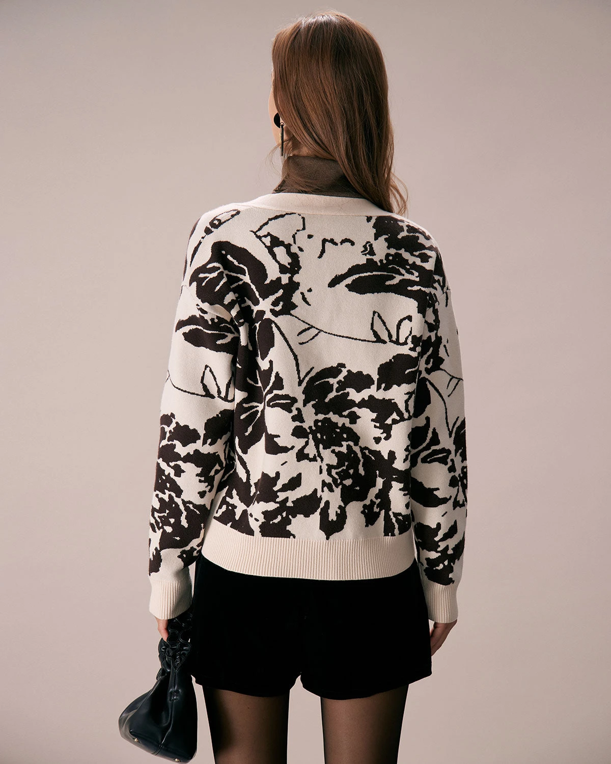 The Dark Coffee Abstract Print Button Cardigan 5 The Dark Coffee Abstract Print Button Cardigan - Image 5