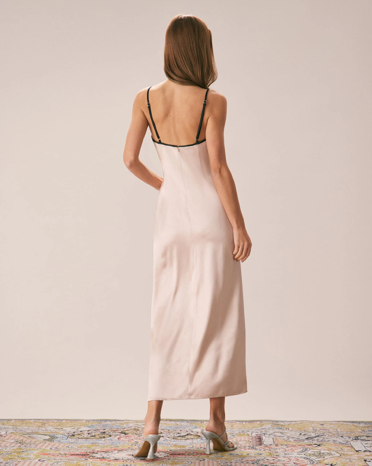 The Apricot Contrast Trim Satin Maxi Dress 5 The Apricot Contrast Trim Satin Maxi Dress - Image 5