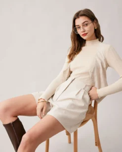 The Apricot High Waisted Wide Leg Shorts 11 The Apricot High Waisted Wide Leg Shorts -Deals Dress N Swimwear Store the apricot high waist solid shorts bottoms iwfcxm