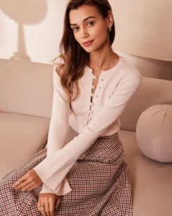 The Apricot Round Neck Button Up Knit Top 10 The Apricot Round Neck Button Up Knit Top -Deals Dress N Swimwear Store the apricot solid button knit top tops 9rg0ne 533536