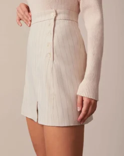 The Apricot Striped Split Hem Mini Skirt 12 The Apricot Striped Split Hem Mini Skirt -Deals Dress N Swimwear Store the apricot striped split hem mini skirt bottoms xcvgis 150232