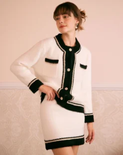 The Beige Round Neck Colorblock Cardigan -Deals Dress N Swimwear Store the beige colorblock button cardigan beige tops ganzxg 563779