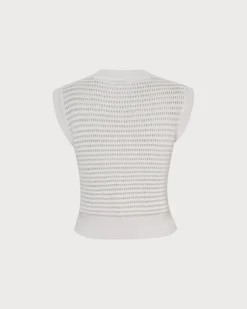 The Beige Sleeveless Pointelle Ribbed Knit Vest -Deals Dress N Swimwear Store the beige pointelle ribbed knit vest tops 9qxyot