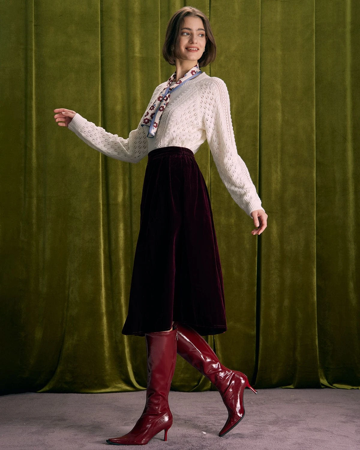 The Beige Round Neck Ribbed Pointelle Sweater 3 The Beige Round Neck Ribbed Pointelle Sweater - Image 3