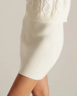 The Beige Natural Waisted Knit Mini Skirt 8 The Beige Natural Waisted Knit Mini Skirt -Deals Dress N Swimwear Store the beige solid knit mini skirt bottoms wbtqen