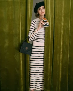 The Beige Elastic Waist Striped Knit Midi Skirt 10 The Beige Elastic Waist Striped Knit Midi Skirt -Deals Dress N Swimwear Store the beige striped knit midi skirt bottoms atisce