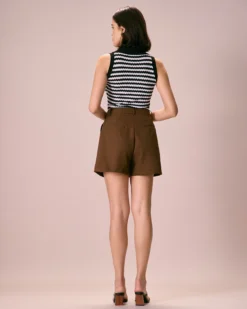 The Black Collared Striped Knit Tank Top 9 The Black Collared Striped Knit Tank Top -Deals Dress N Swimwear Store the black collared striped tank top tops ffywqn