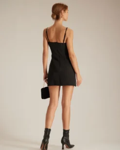 The Black V Neck Cutout Sleeveless Mini Dress 13 The Black V Neck Cutout Sleeveless Mini Dress -Deals Dress N Swimwear Store the black cut out mini dress dresses 6ksfe5